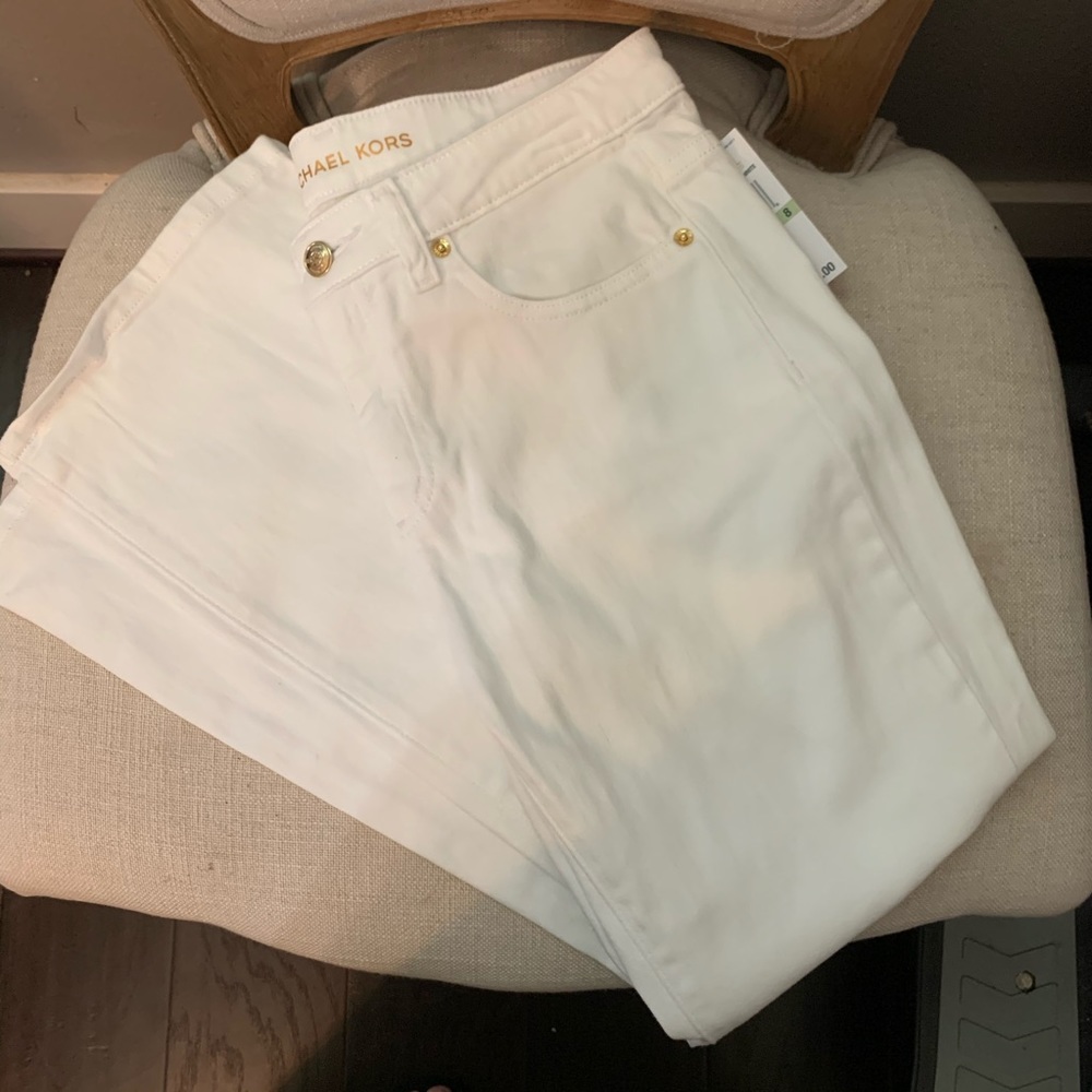 Michael kors basic white jean NWT 6,8,10